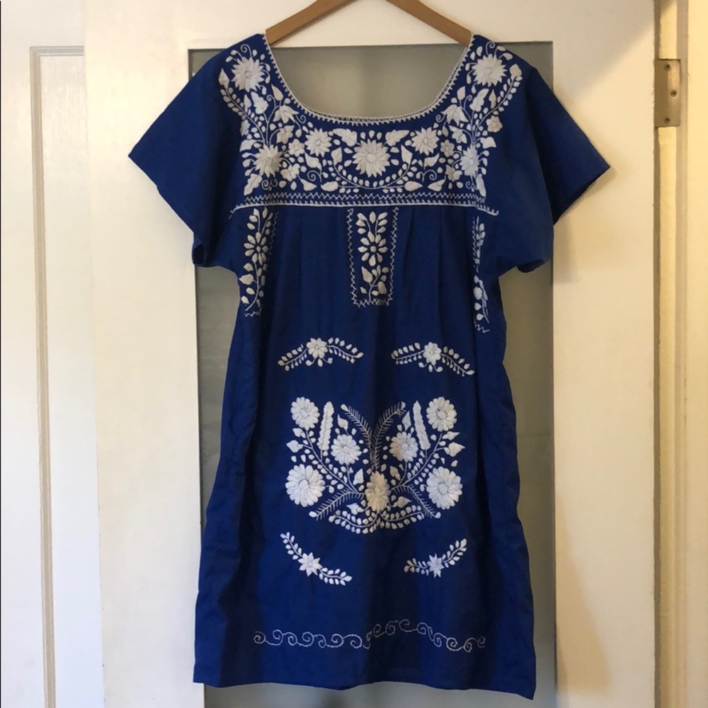 Authentic Mexican Puebla embroidered dress